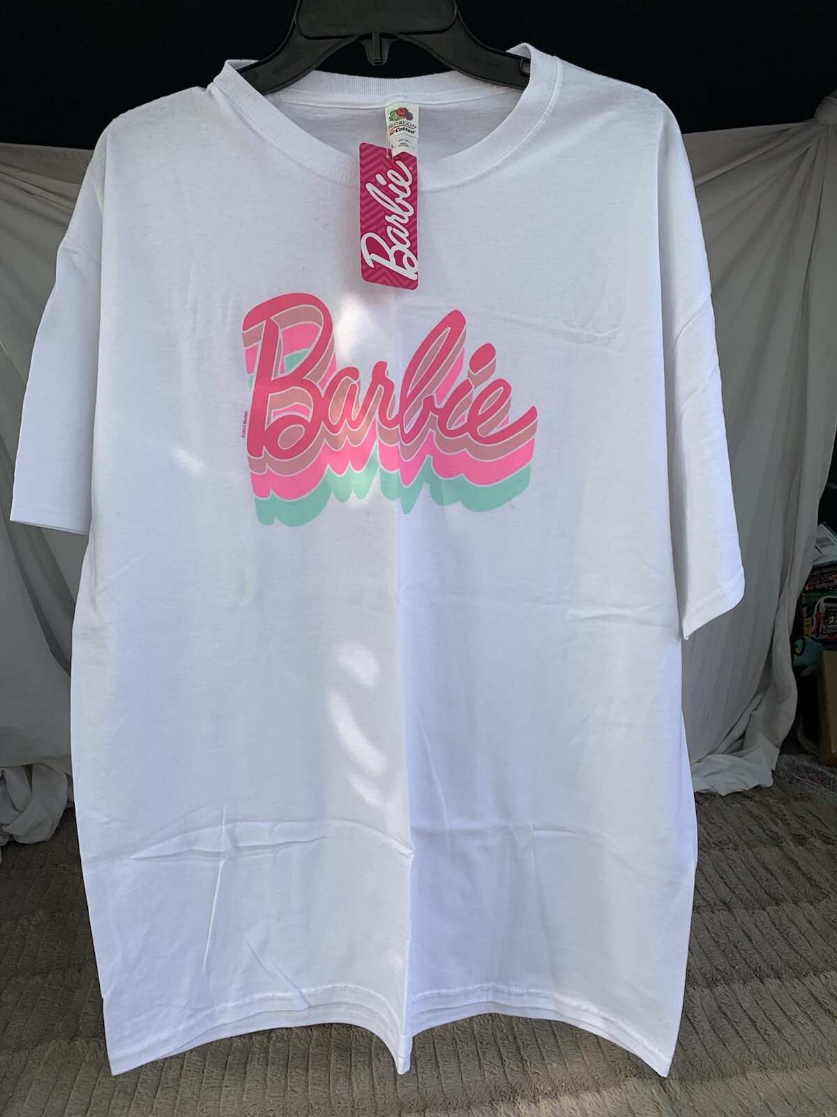 Barbie T-shirt for Women Spelled Pink On White or Black Tee -Choose Color & Size
