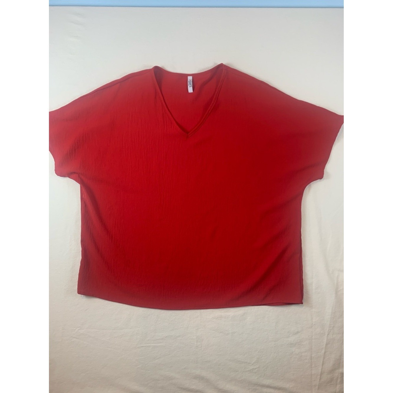2 Hearts Womens Blouse Top Bundle (2) GUC M/L Black and Red Rayon Poly