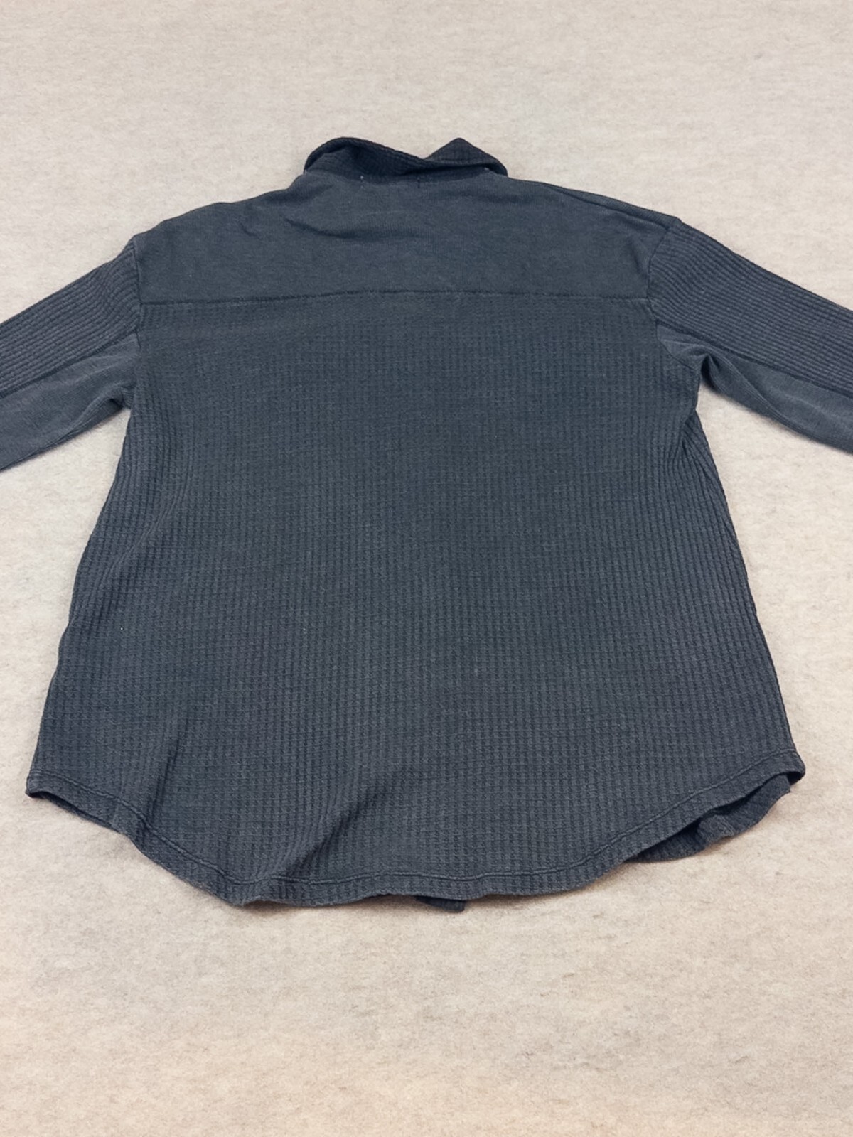 Briggs Medium Gray Button-Up Knit Shirt Jacket