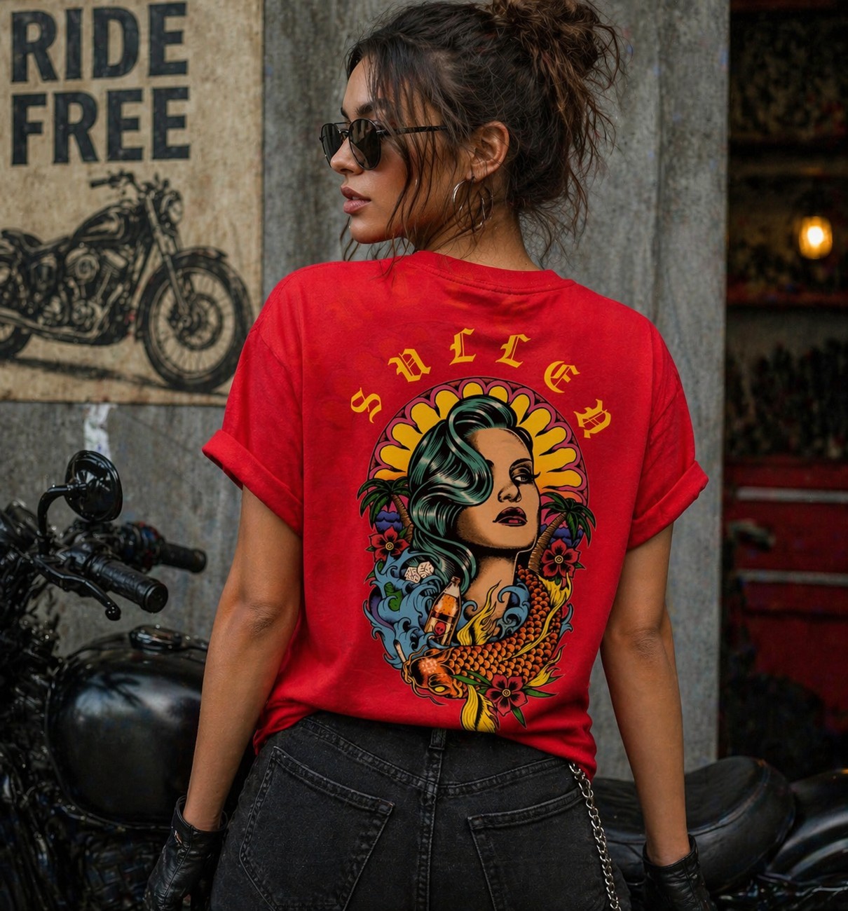 Sullen Angels Clothing Womens Medium Vice Beach Shirt Made in US NWT New T20