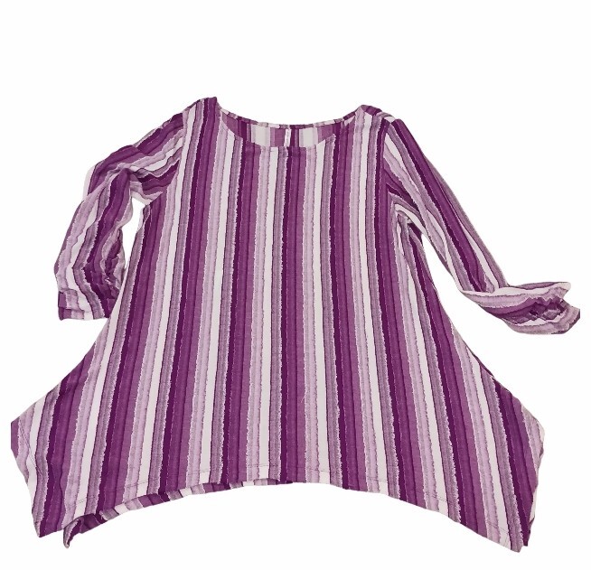 Passports Women’s Tunic Top Sz L Soft Polyester Rayon Blend Purple