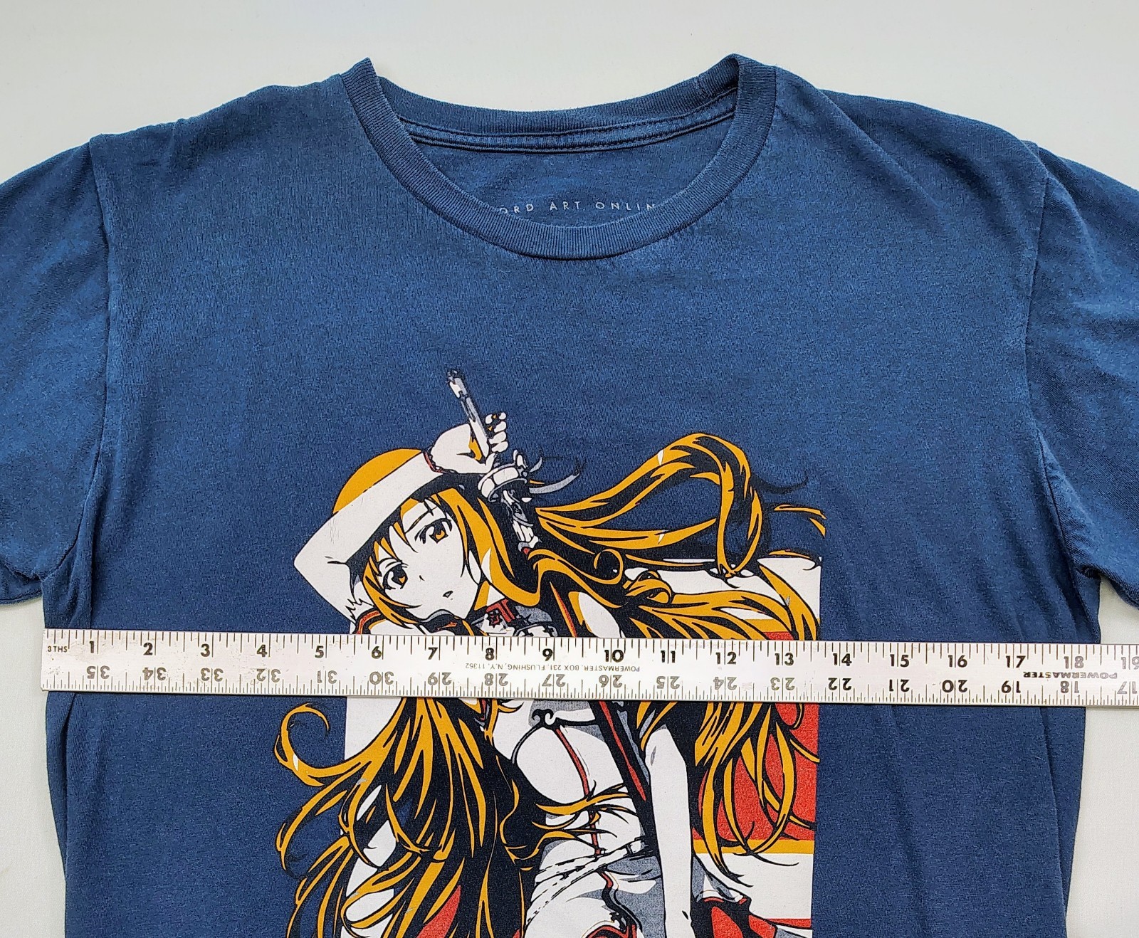 Sword Art Online ASUNA T-shirt Womens Juniors Size Medium Blue Anime Manga