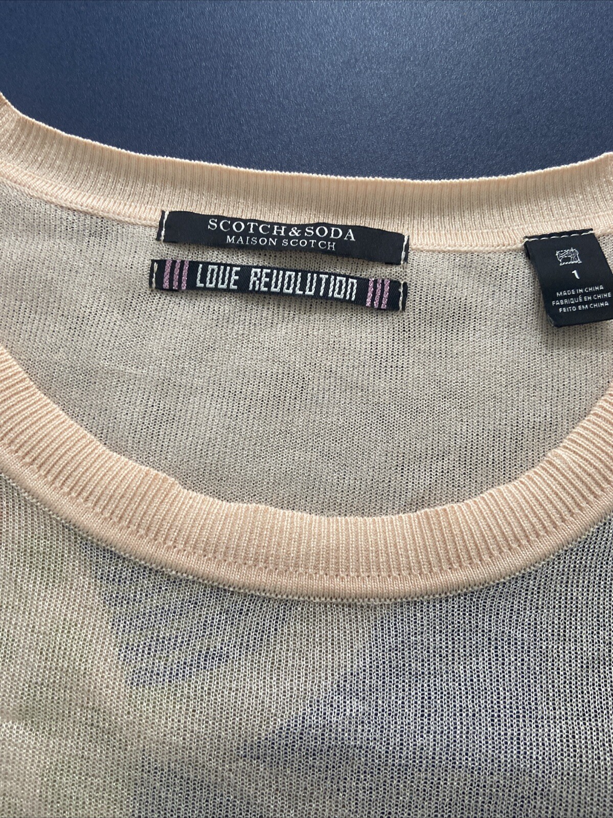 Scotch Soda Maison Scotch Top Womens Small 1 Love Revolution Blouse