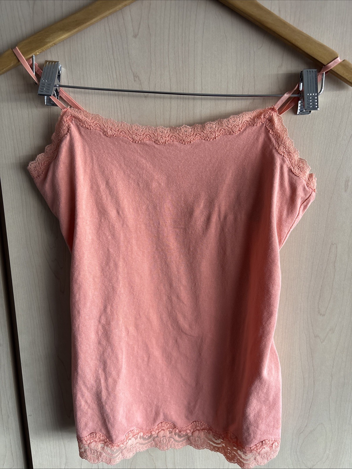 Sonoma Life Style Lace Tank Top Camisole Sz Small Pale Pink Stretch Strappy