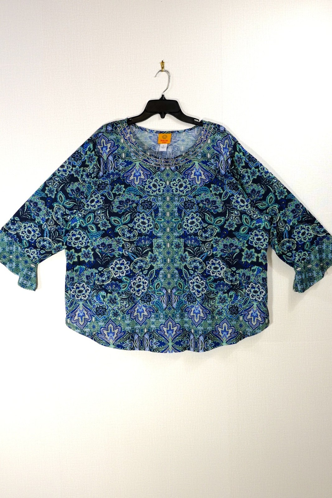 Ruby Rd, 3/4 Sleeve Top, 3X