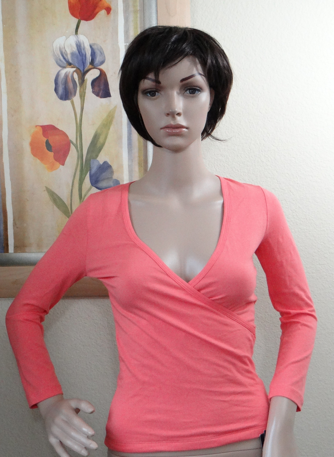 ENERGIE 3/4 sleeve Georgia Pink,blue or Bandana print wrap style top,XS,S,M,L