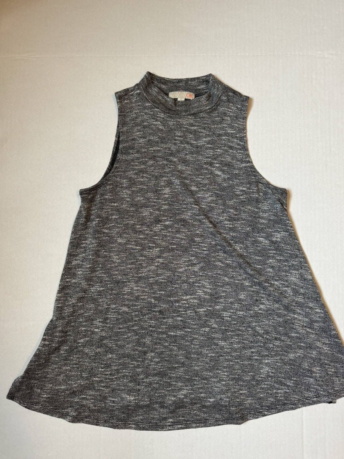 GB Women’s Mock Neck A-line Tank Top In Size S With Side Seam Slits