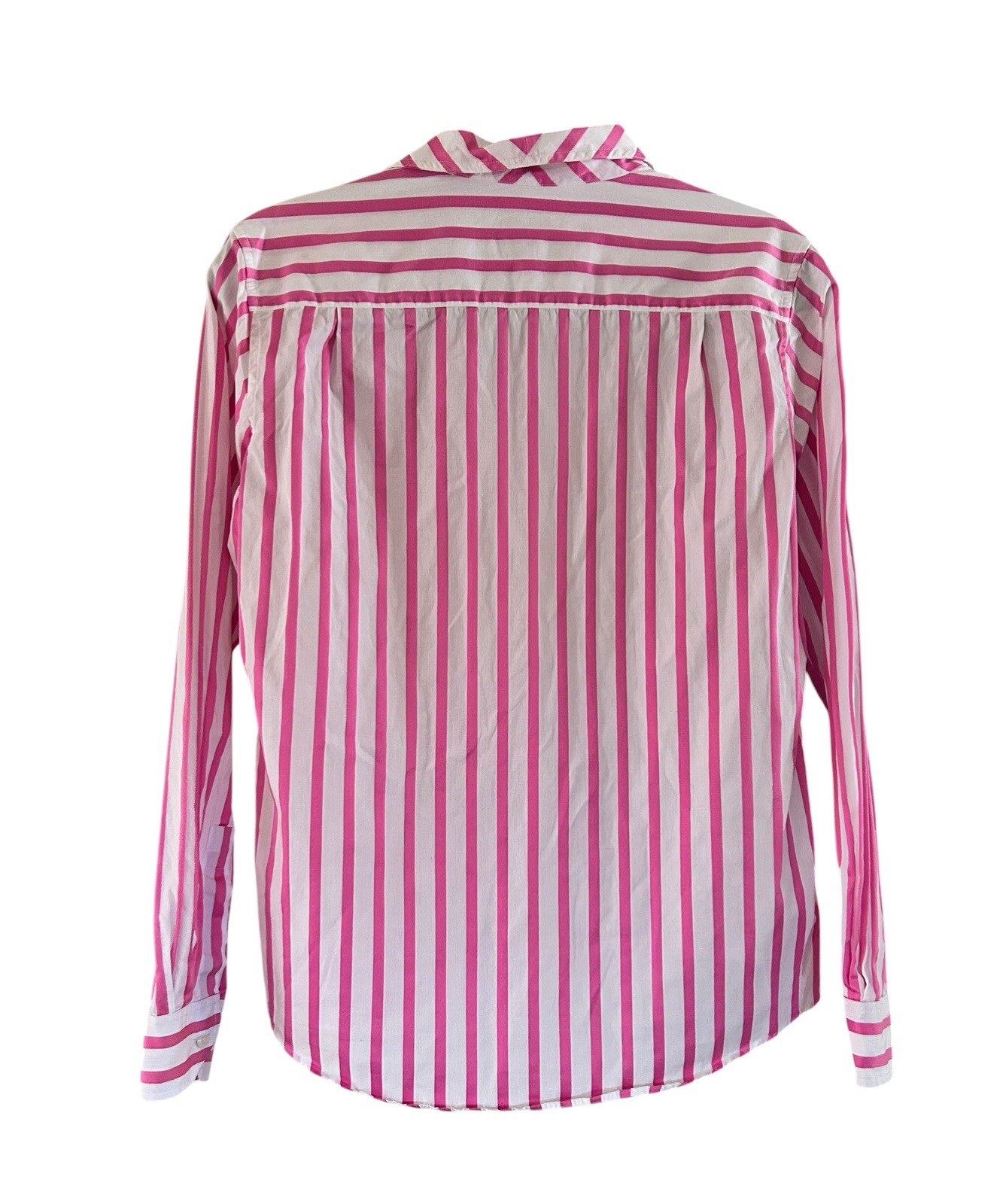 Sarah Alexandra Signature Pretty In Pink Striped Shirt Button Up Cotton Size 6
