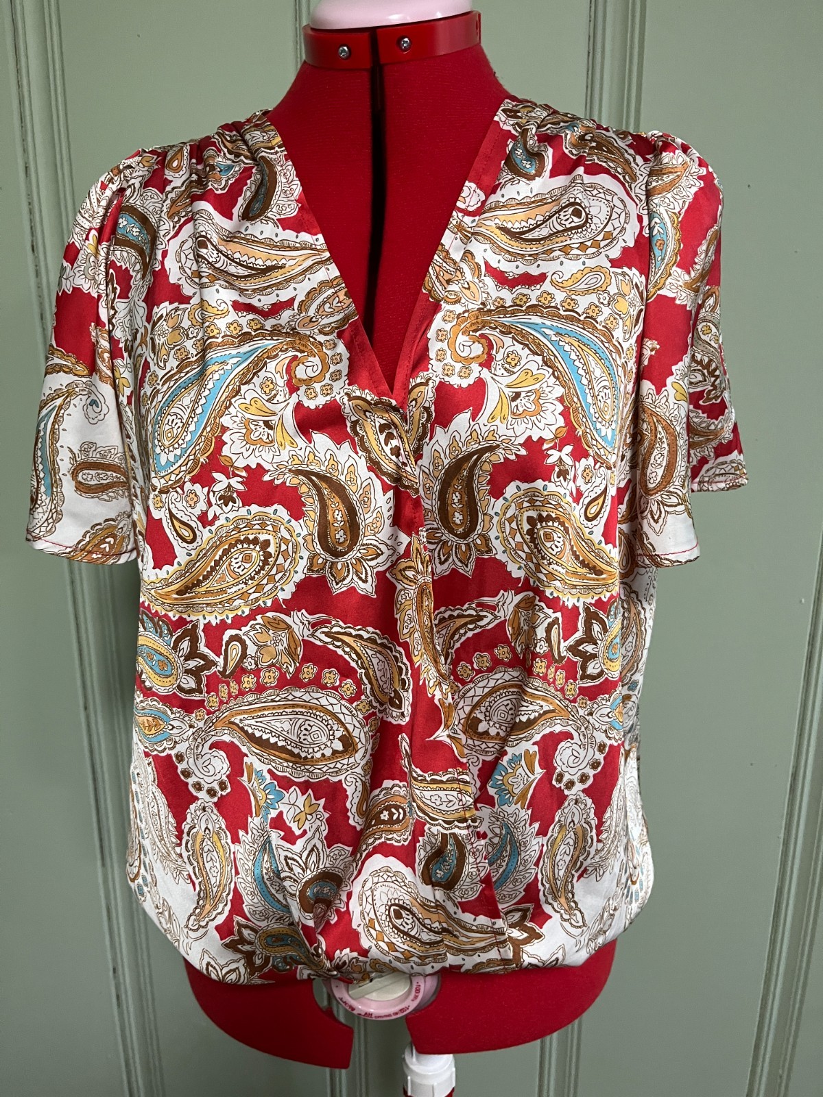 Daytrip Crossover Top Blouse Flutter Sleeve Size Small
