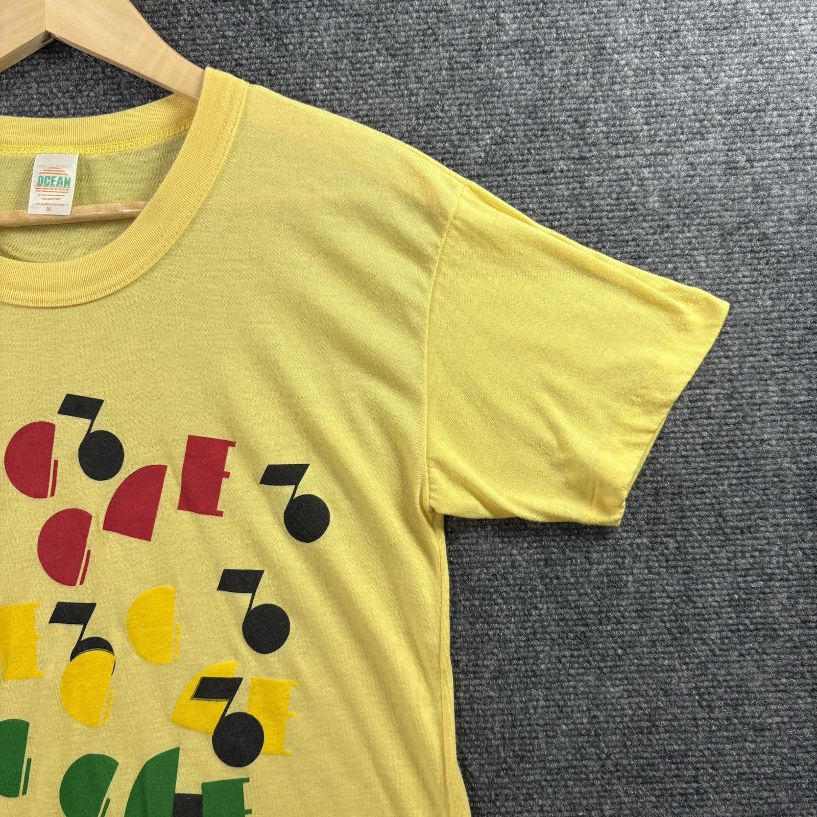 VTG 70s Reggae Jamaica Paper Thin T-Shirt M Fits S Rasta Tropical Travel Tourist