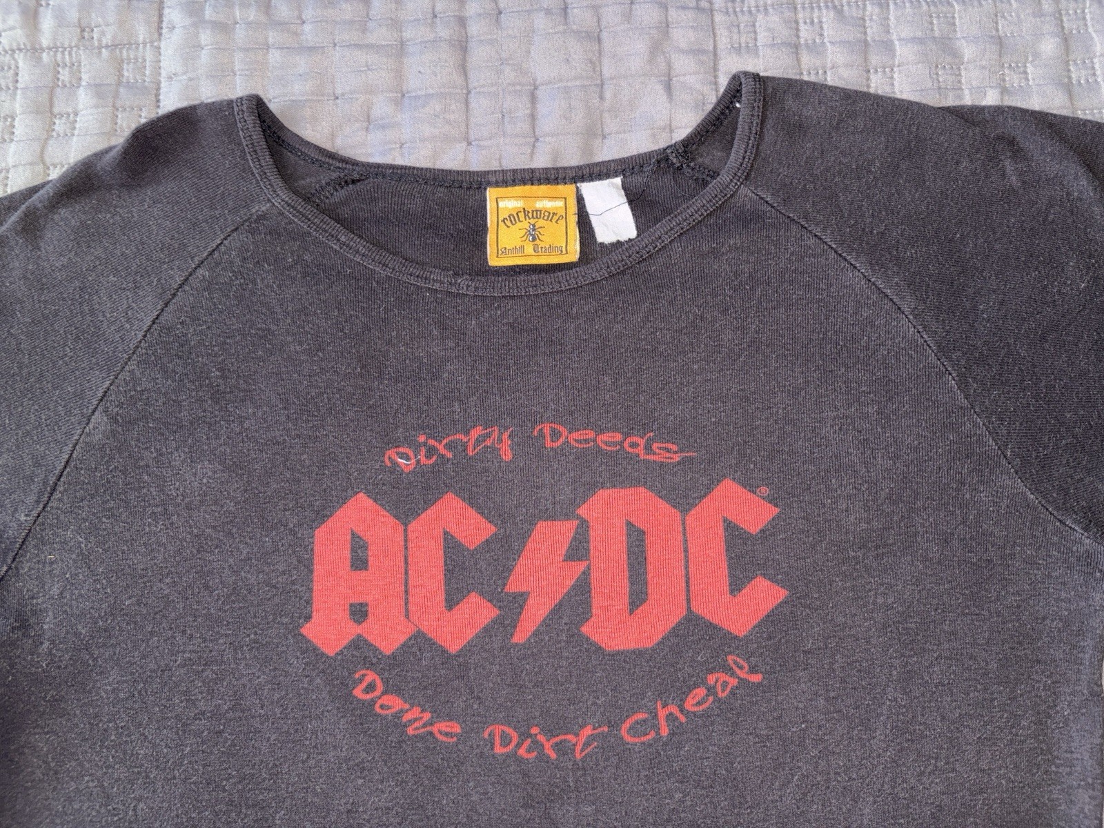 AC/DC Dirty Deeds Done Dirt Cheap Rockware Raglan Band Shirt Women’s Vintage