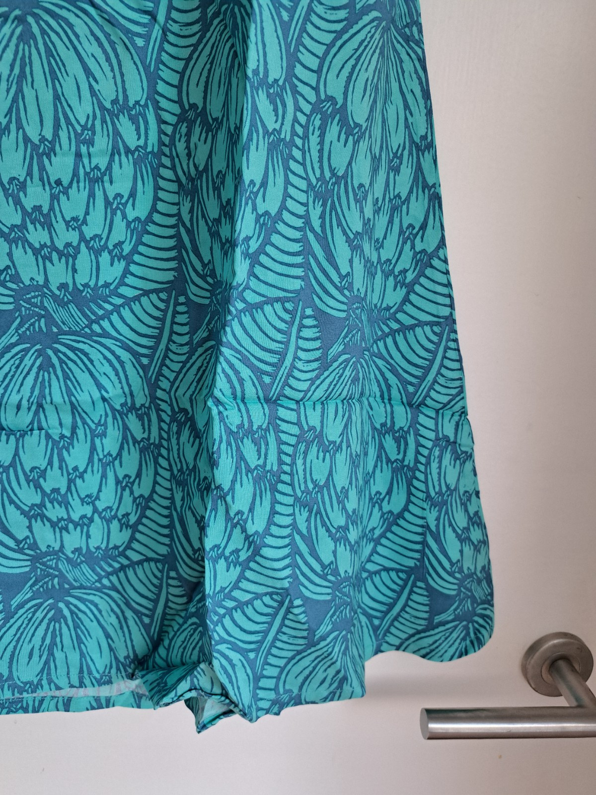 Mambo Goddess Tunic Dress Top UK12 Racerback Banana Floaty Blue BNWT