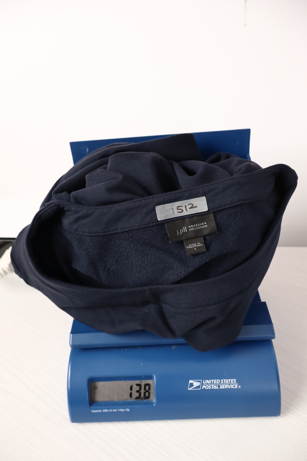 NEW J. JILL Women’s Stretch Rayon Long Sleeve Blouse Fleece Lined Blue Size S