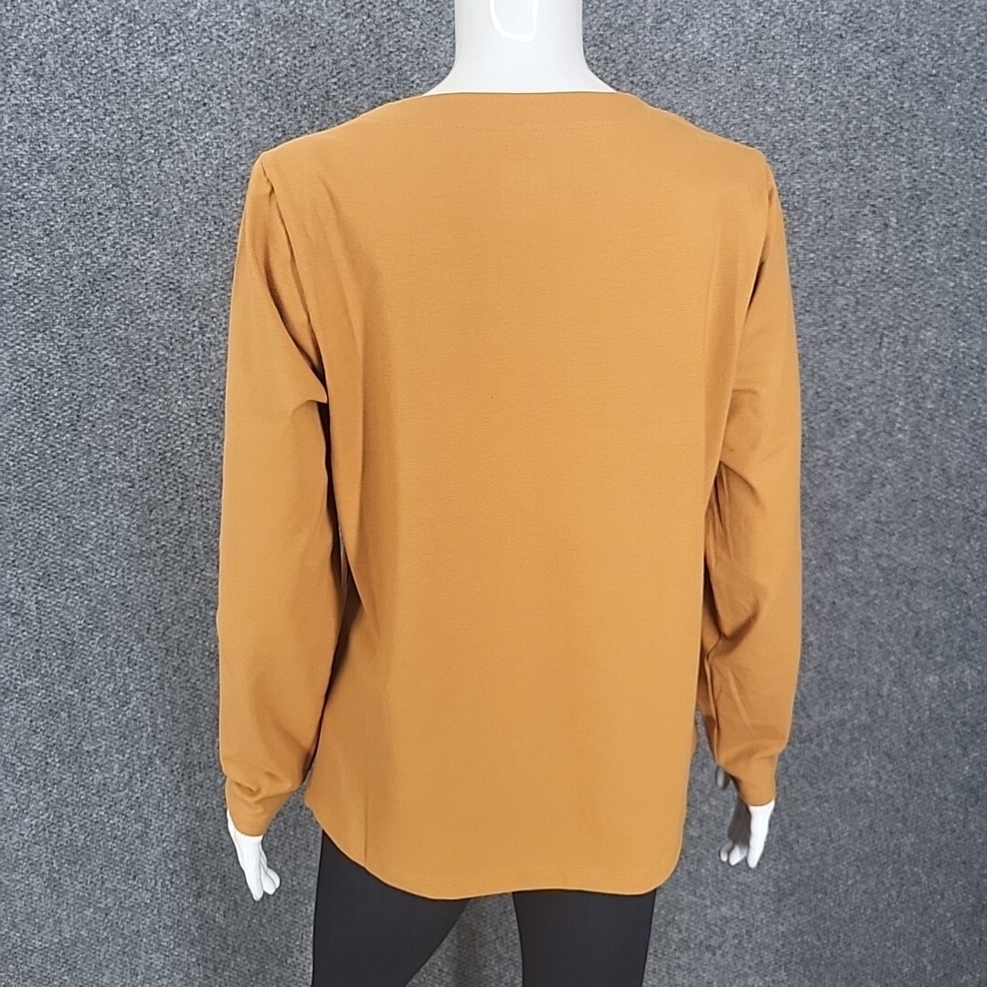 Denim Co Dressy Perfect Jersey Trendy Top Medium Sz Butterscotch Tee Shirt