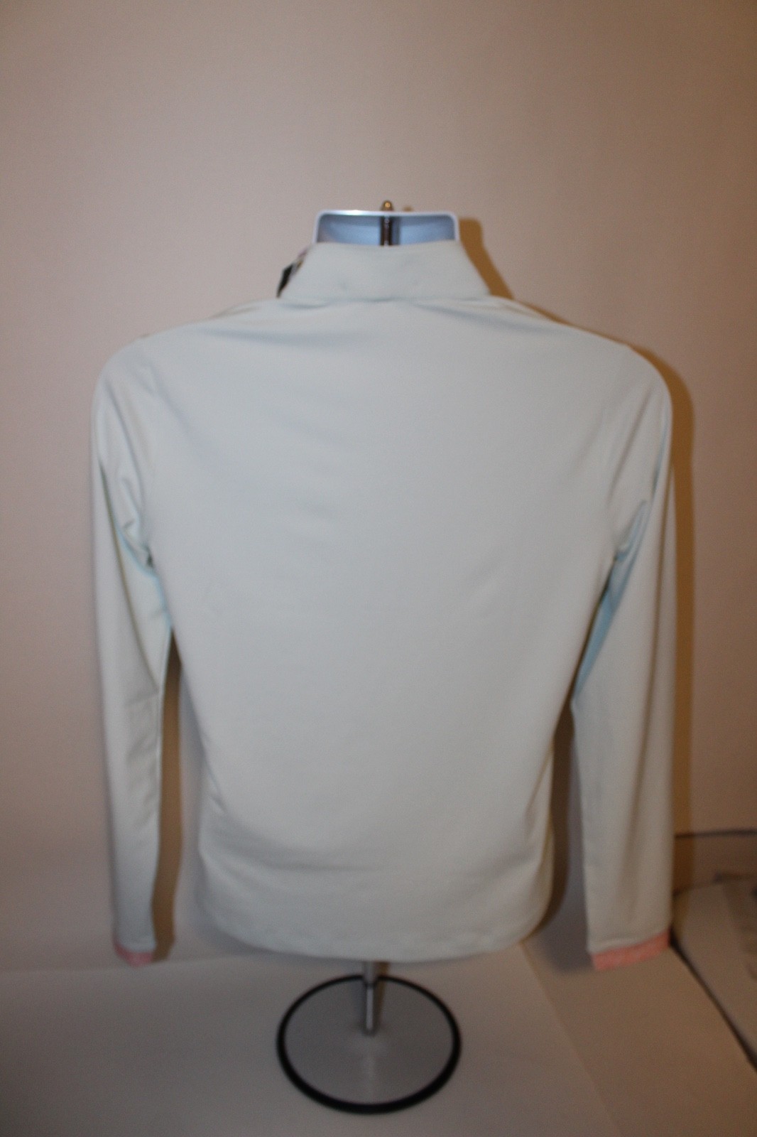 Fairway & Greene Womens M Didi Button Mock Long Sleeve Golf Polo Shirt $145 UPF