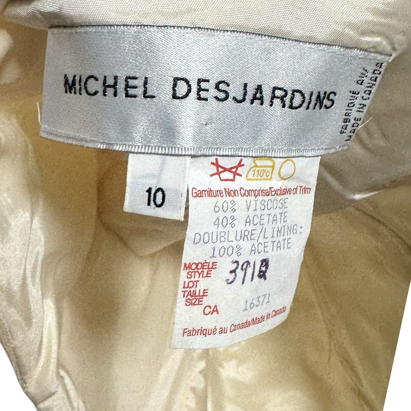 Michael Desjardins Y2K Strapless Corset Top Ivory Minimalist Coquette Bustier 10