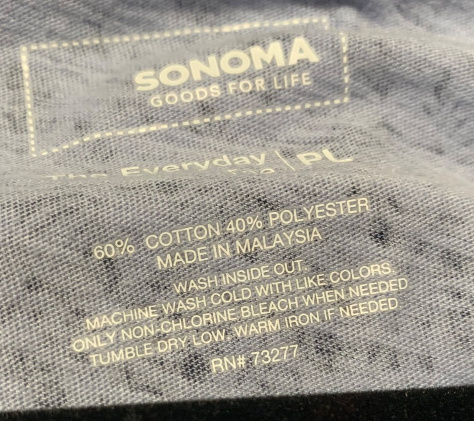 Sonoma The Everyday Tee Cotton V Neck Blue Floral Print Women’s Petite Large