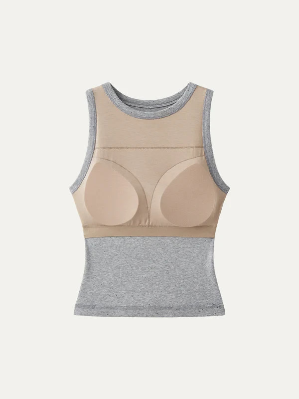 OGL Women’s Crewneck Cotton New Airy Bra Tank – No Import Fees