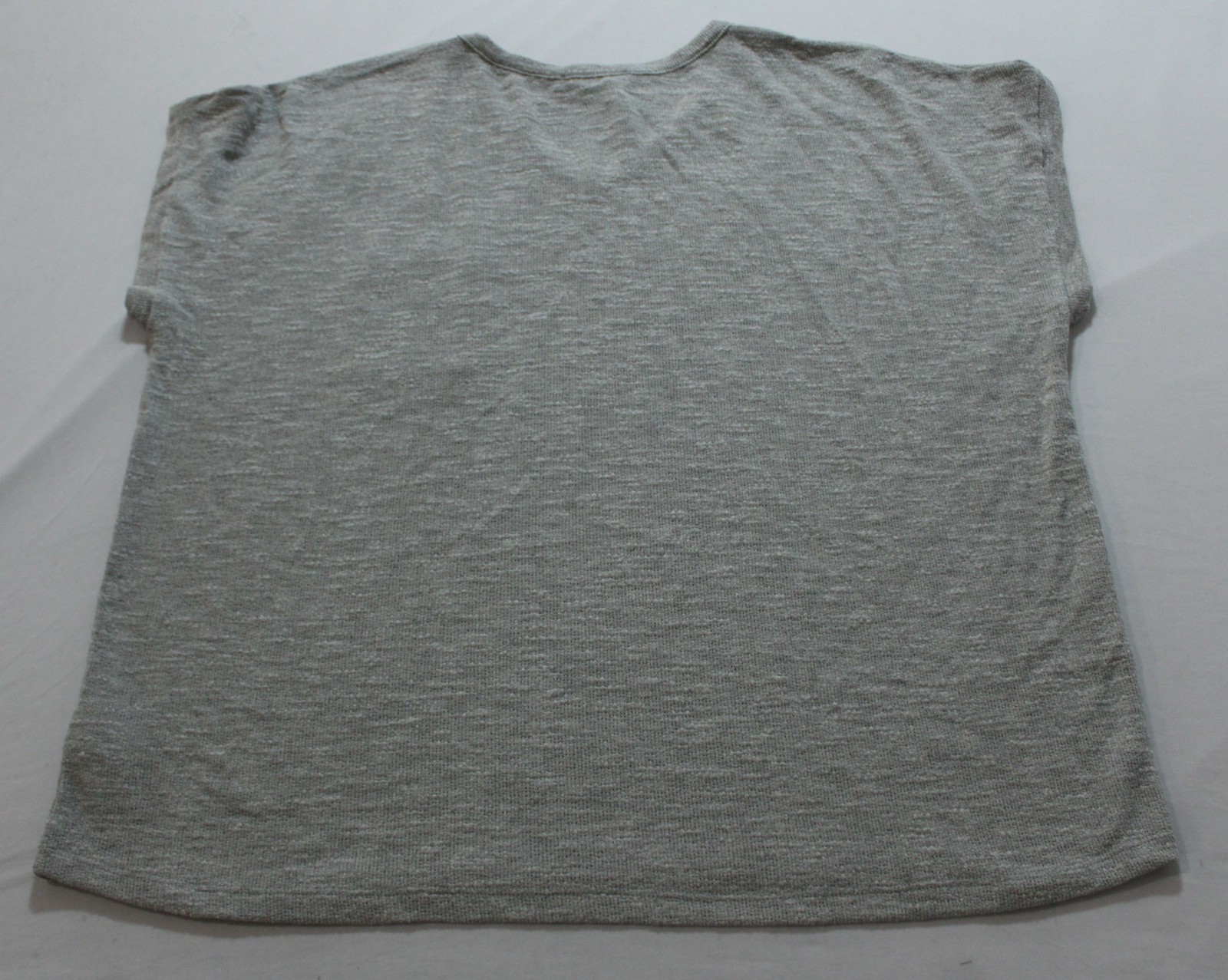 Staccato Women’s Calianna V Neck Sweater Knit S/S Tee EJ3 Gray Size 2X NWT