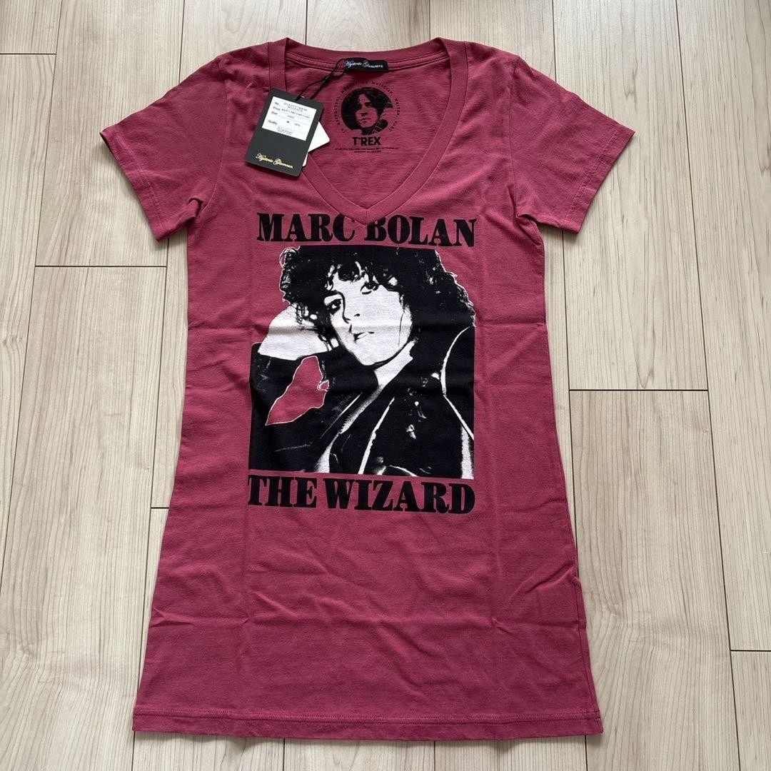 Hysteric Glamour T.REX Marc Bolan Pink Short Sleeve T-Shirt New Free Size