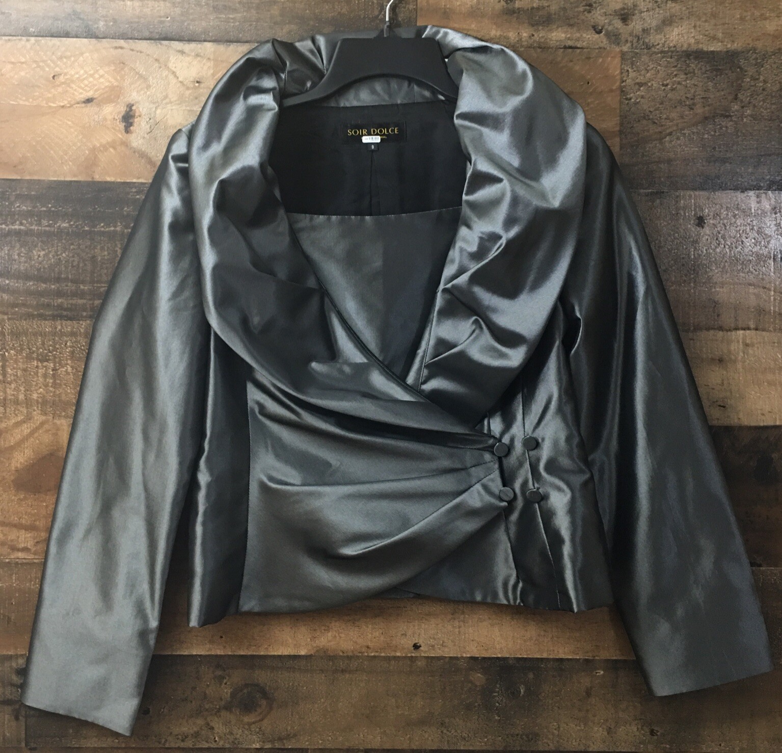 Women Silk Top Jacket Size Small Event Cocktail Designer Wedding Money Formal