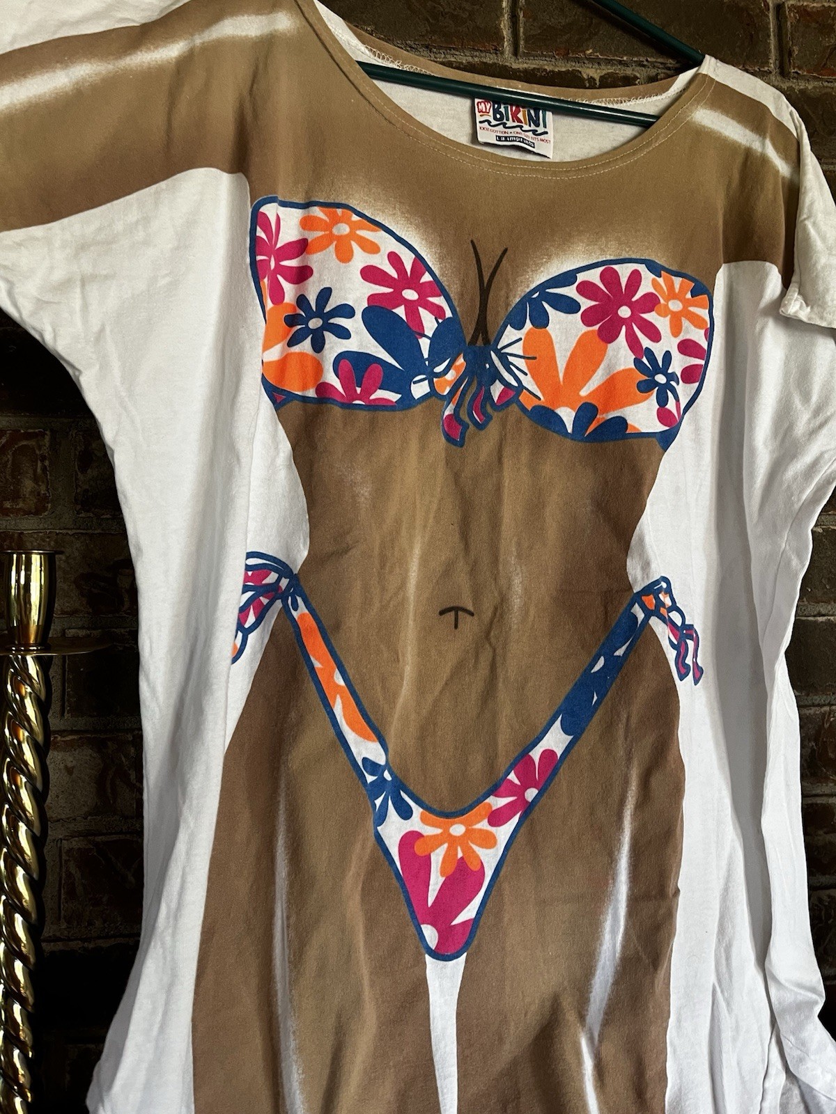 90s vintage bikini body graphic novelty funny beach vacation coverup tee shirt