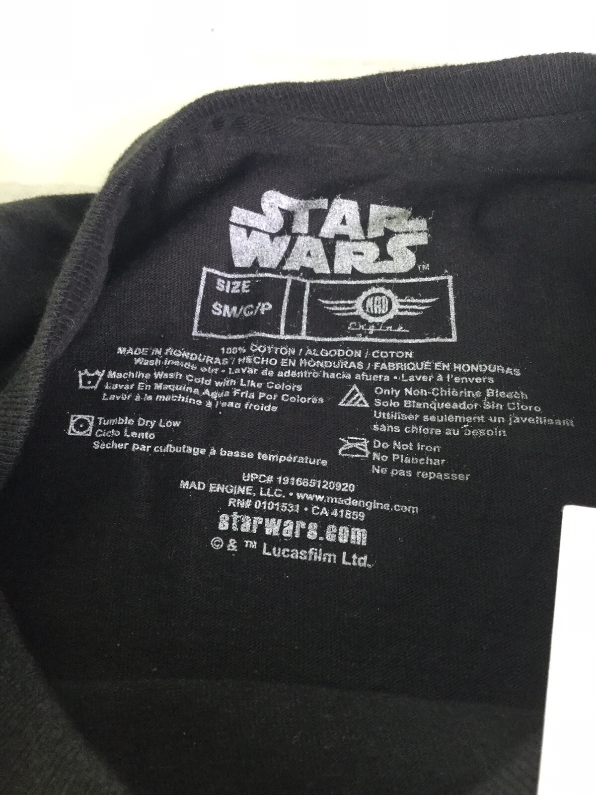 Star Wars Dark Side Darth Vader Boba Fett T-Shirt Black Womens Juniors Size S