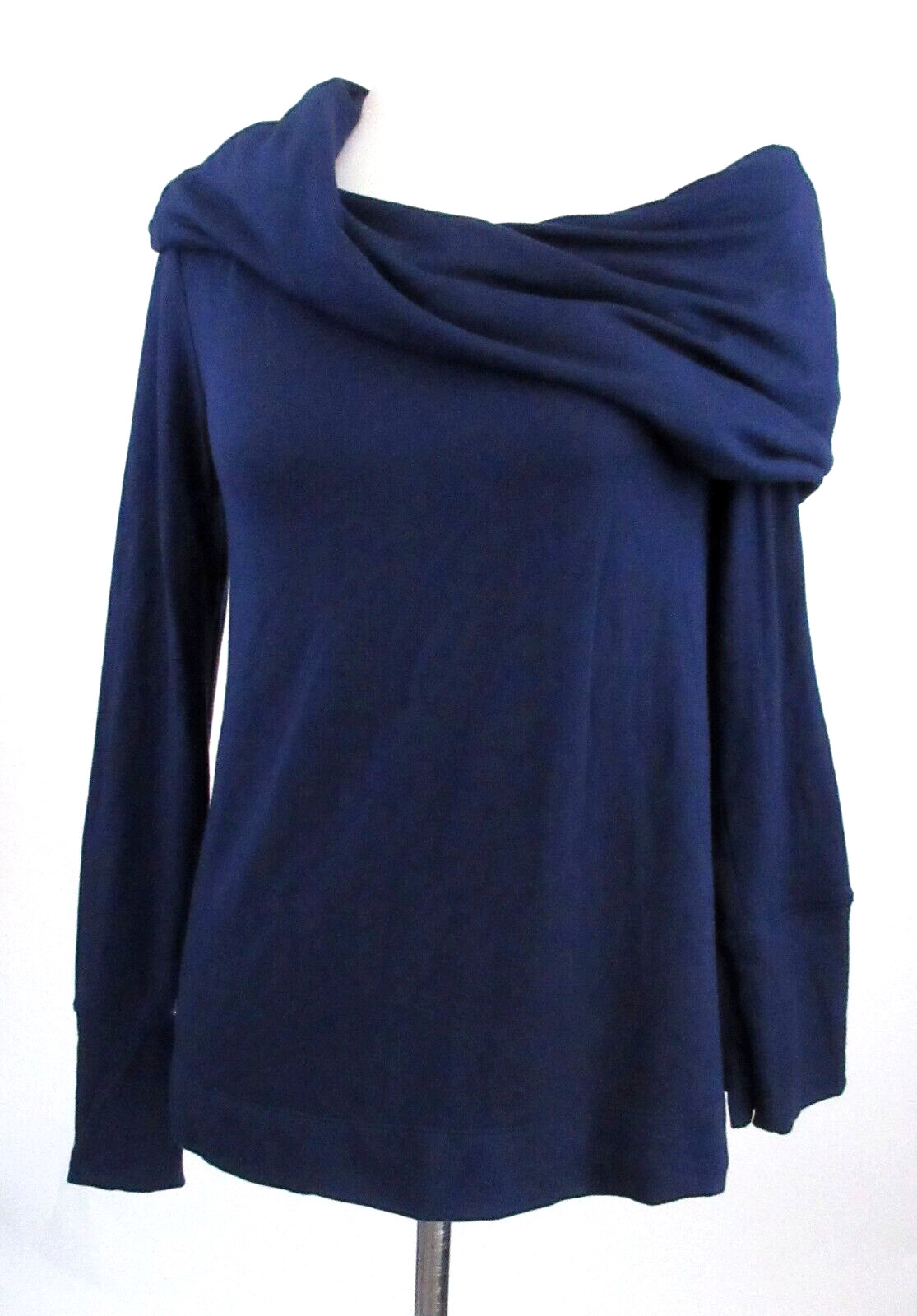 Lilly Pulitzer Belinda One-Shoulder Jersey Pullover True Navy Blue Sz SMALL