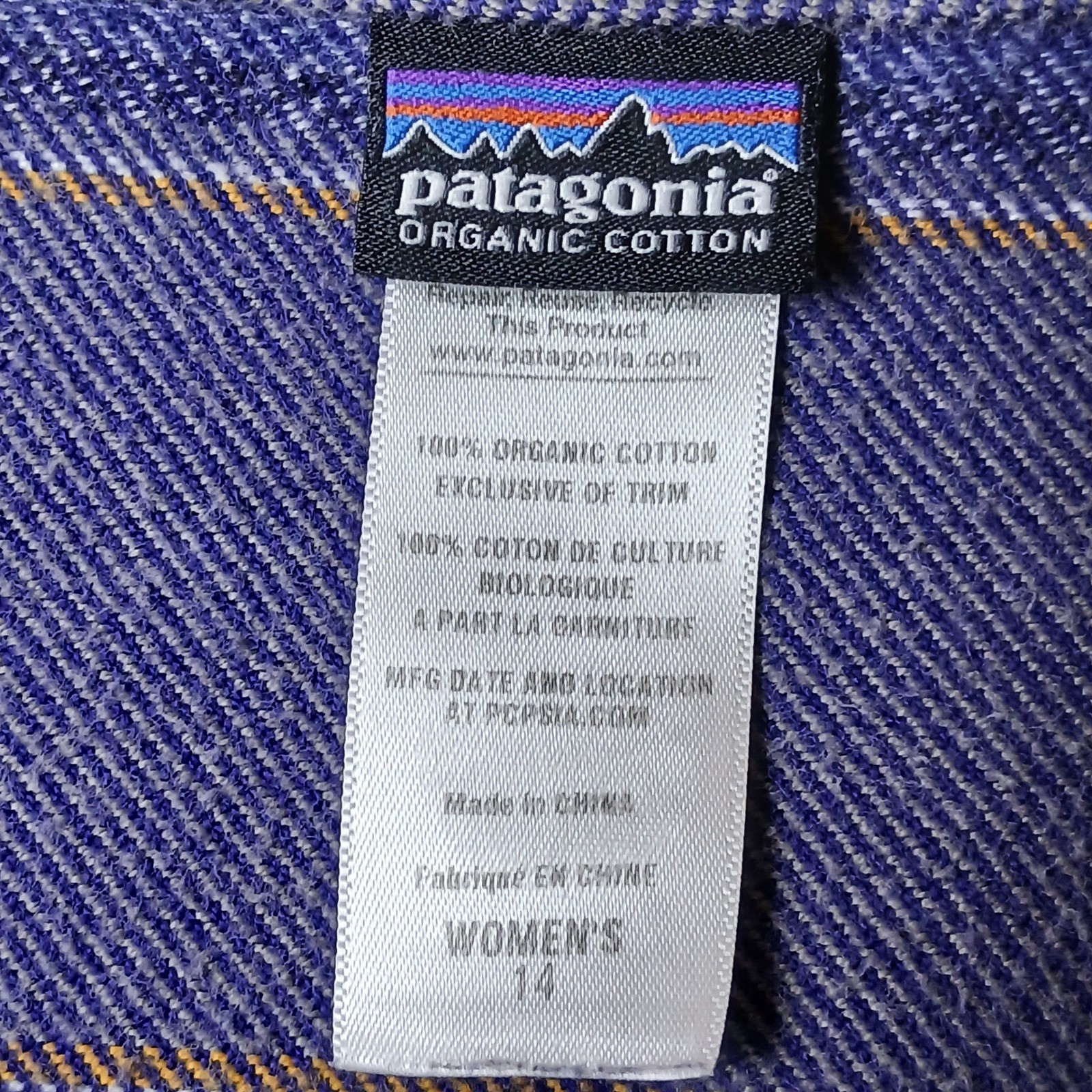 Patagonia Women 14 Fjord Flannel Organic Cotton Gaucho Stripe Gorpcore Cabincore