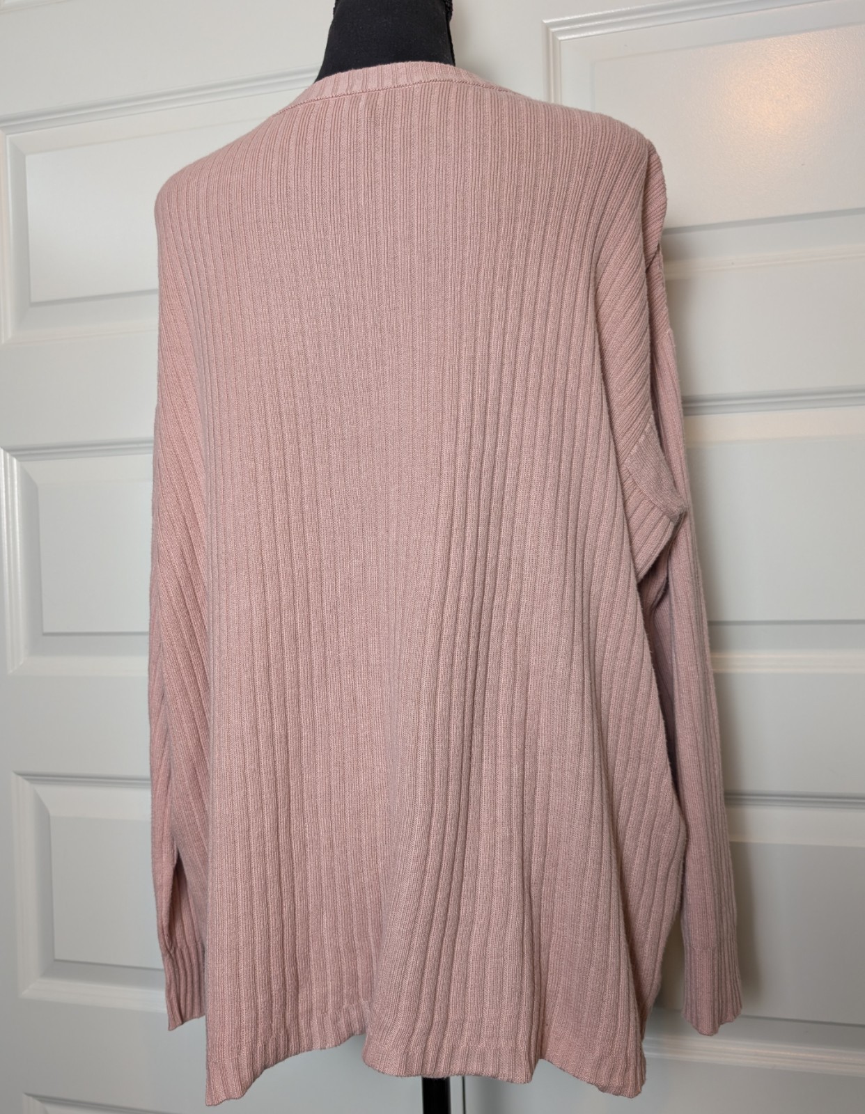 Eileen Fisher Size M Knit Top Pink Boxy Oversized Organic Cotton Tencel Peru