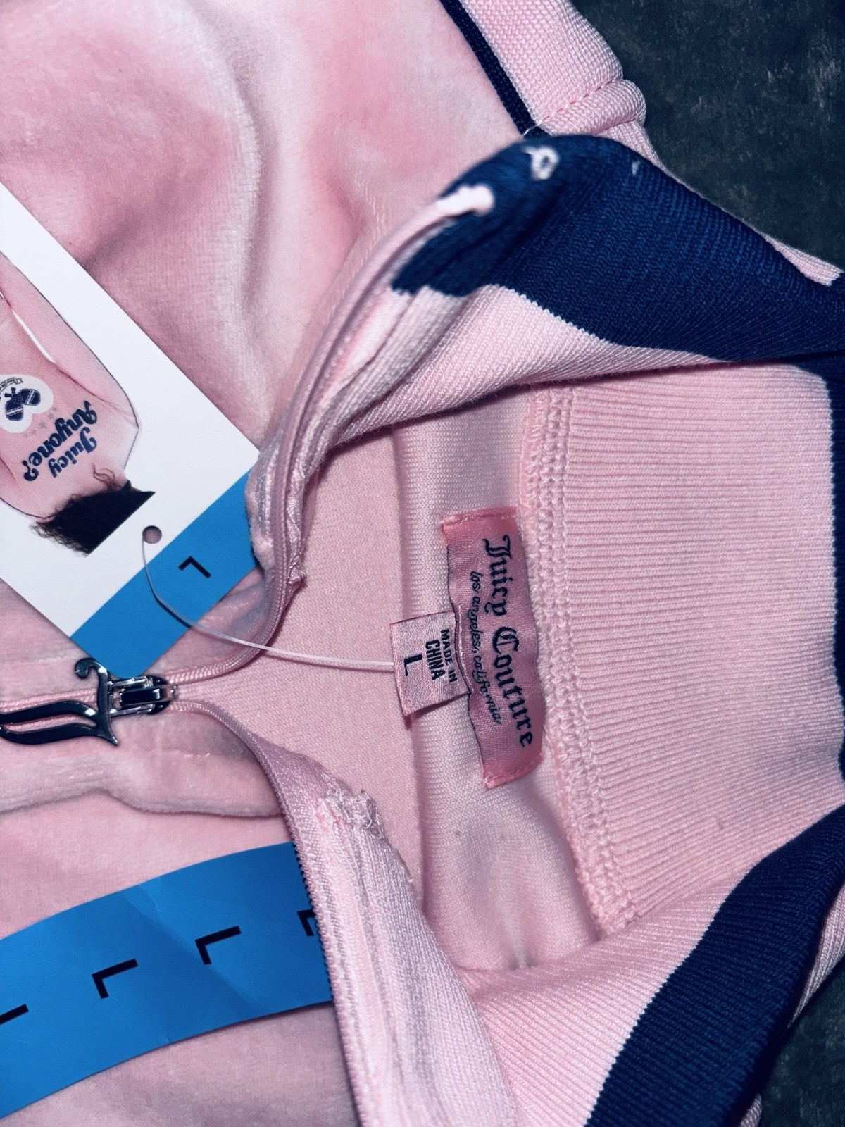NWT Juicy Couture Velour Tracksuit Set Pink Women’s Size L Pickleball Set