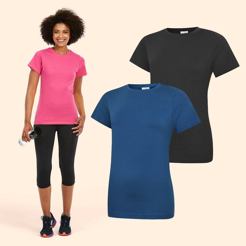 Ladies Plain T Shirt – All Colour & Sizes – Quality Cotton Girls Tight Fit Top