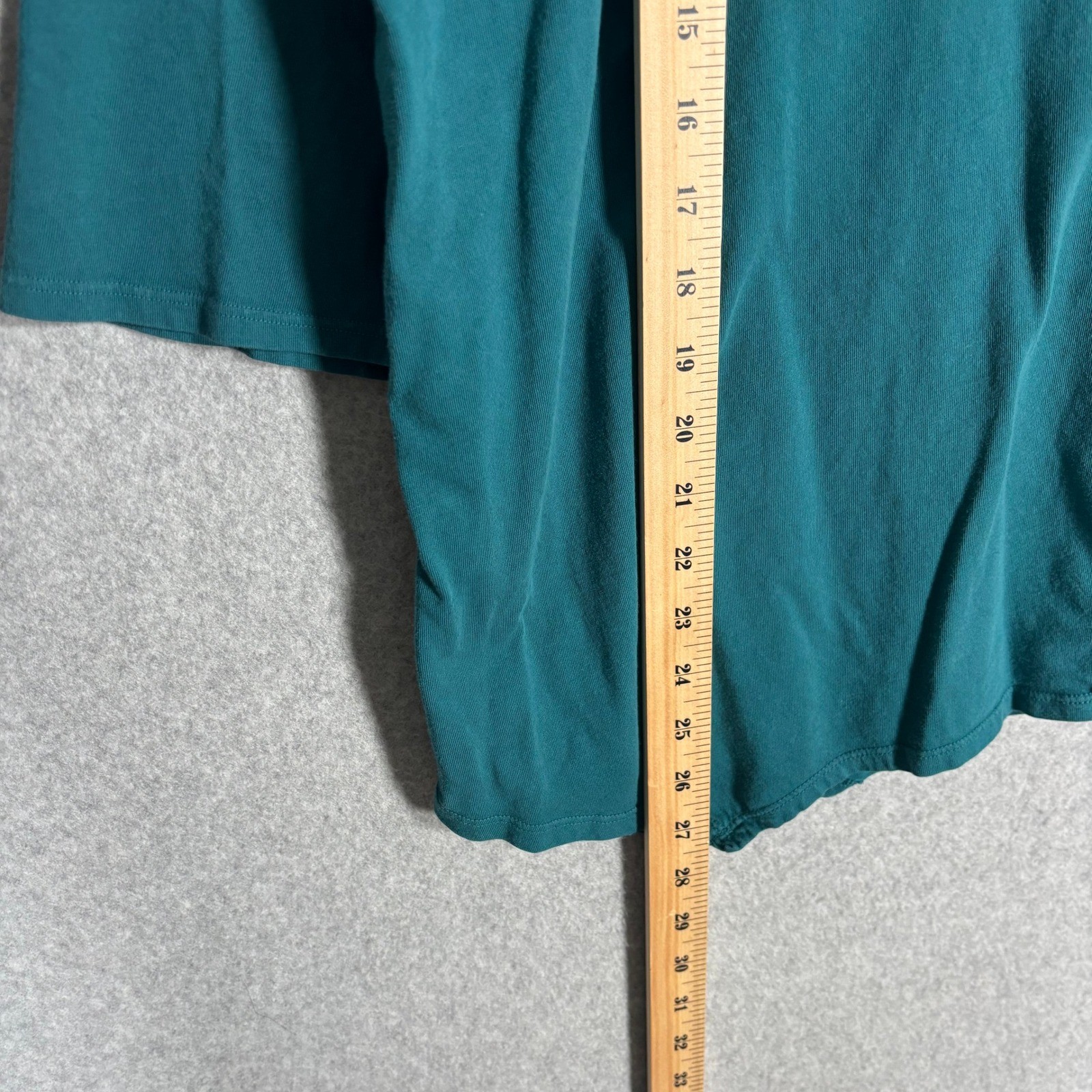 Focus Casual Life Asymmetric Tunic Top XL Teal Pocket Flowy Lagenlook Artsy Boho