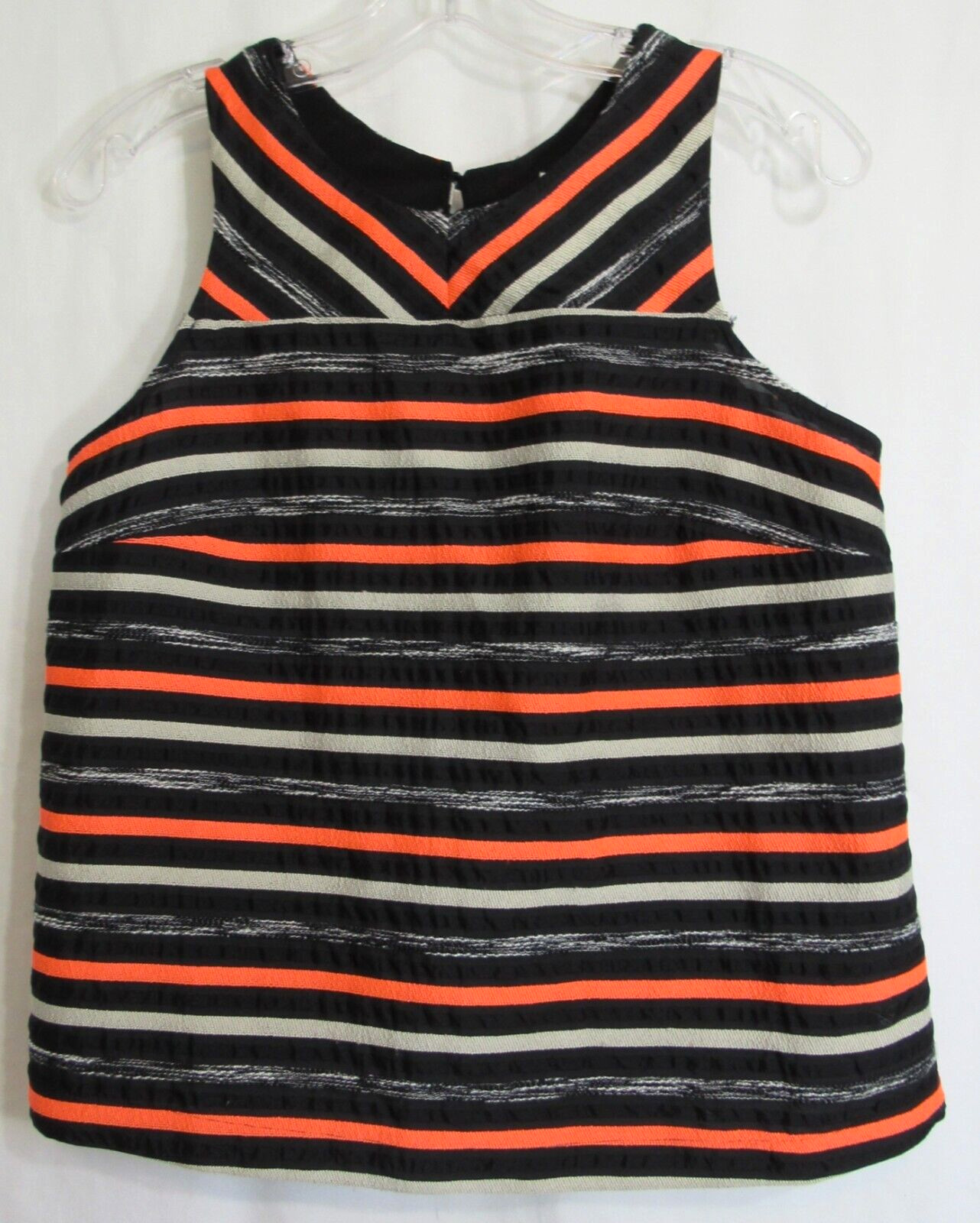 HD in Paris Multicolored Striped Strappy Back Sleeveless Shirt Size 10 EUC