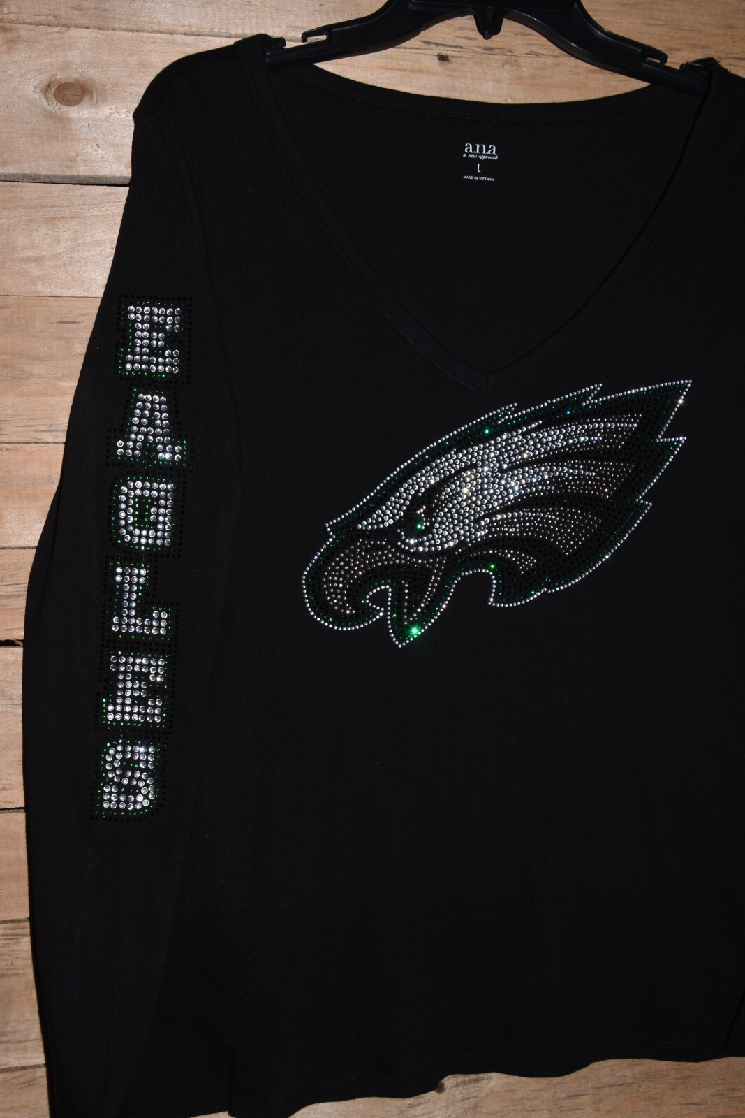Philadelphia rhinestone bling long sleeved shirt XS S M L XL XXL 1X 2X 3X 4X 5X