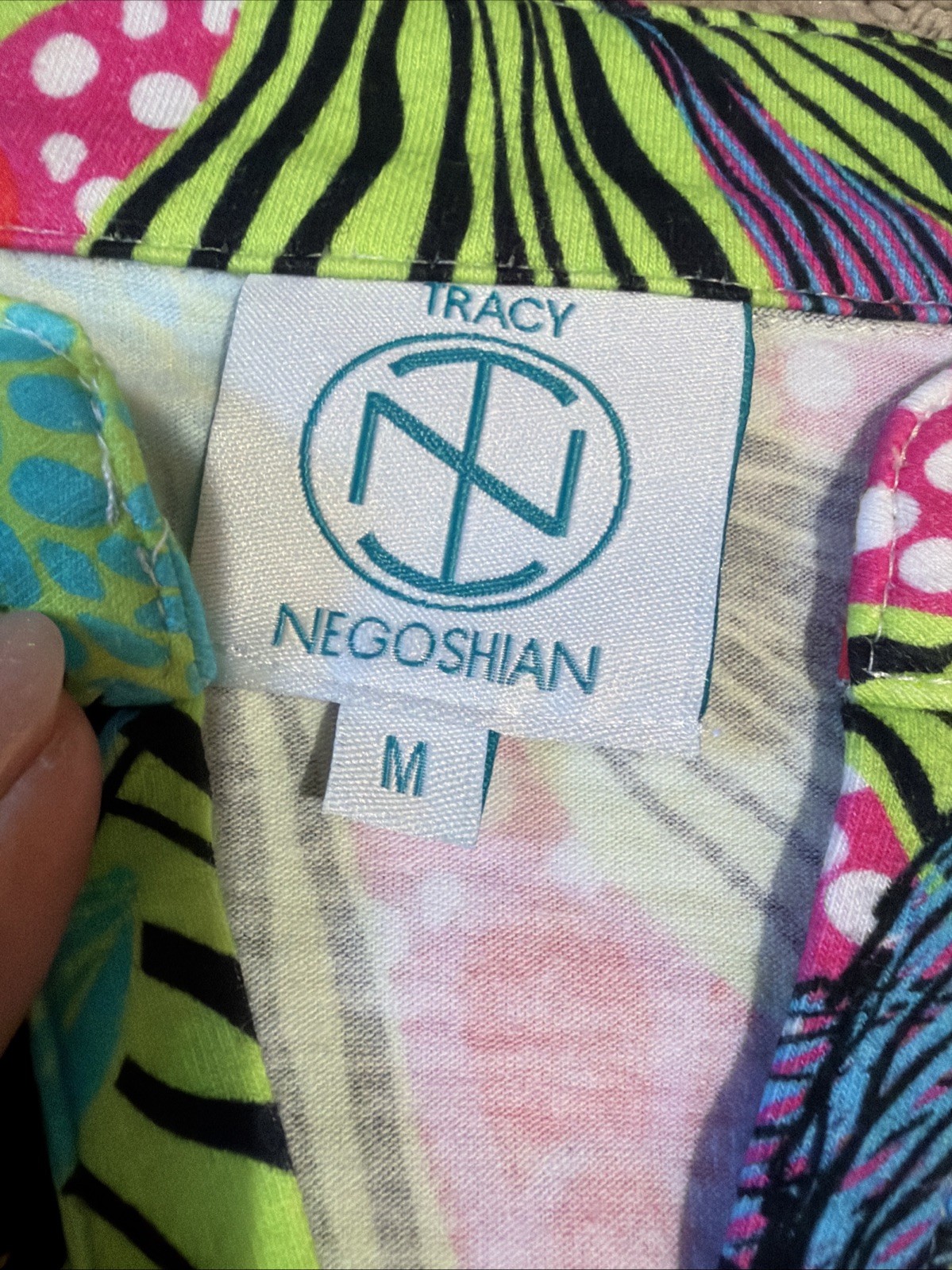 Tracy Negoshian Aniston Floral Print Cotton Blend Top Shirt. Size M. NWT!