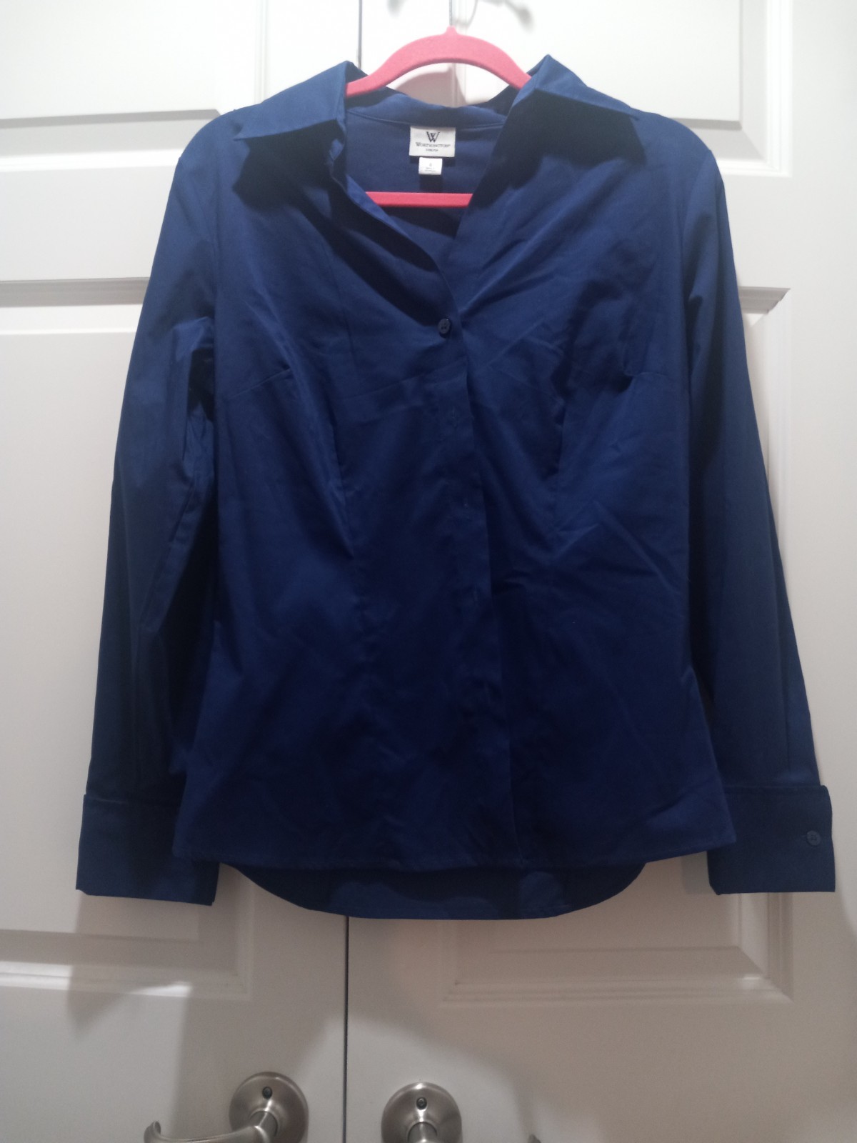 Women’s Size 8 Blue Navy Worthington Button-Down Blouse