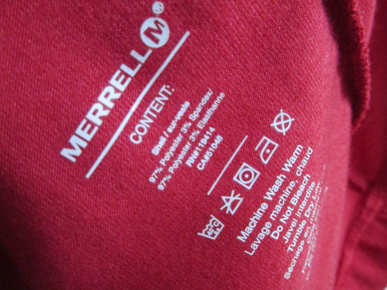 Women’s Merrell Opti-Wick 1/2 Zip Long Sleeve Top UPF 30+ Berry Pink Size Large