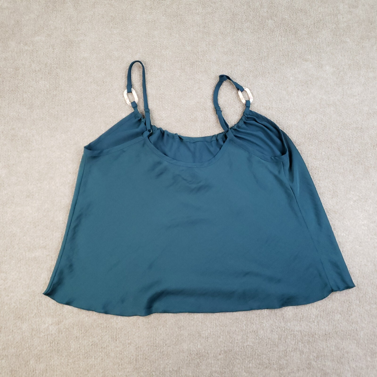 Free People Intimately Tank Top Womens Large Green Lightweight Straps Cropped