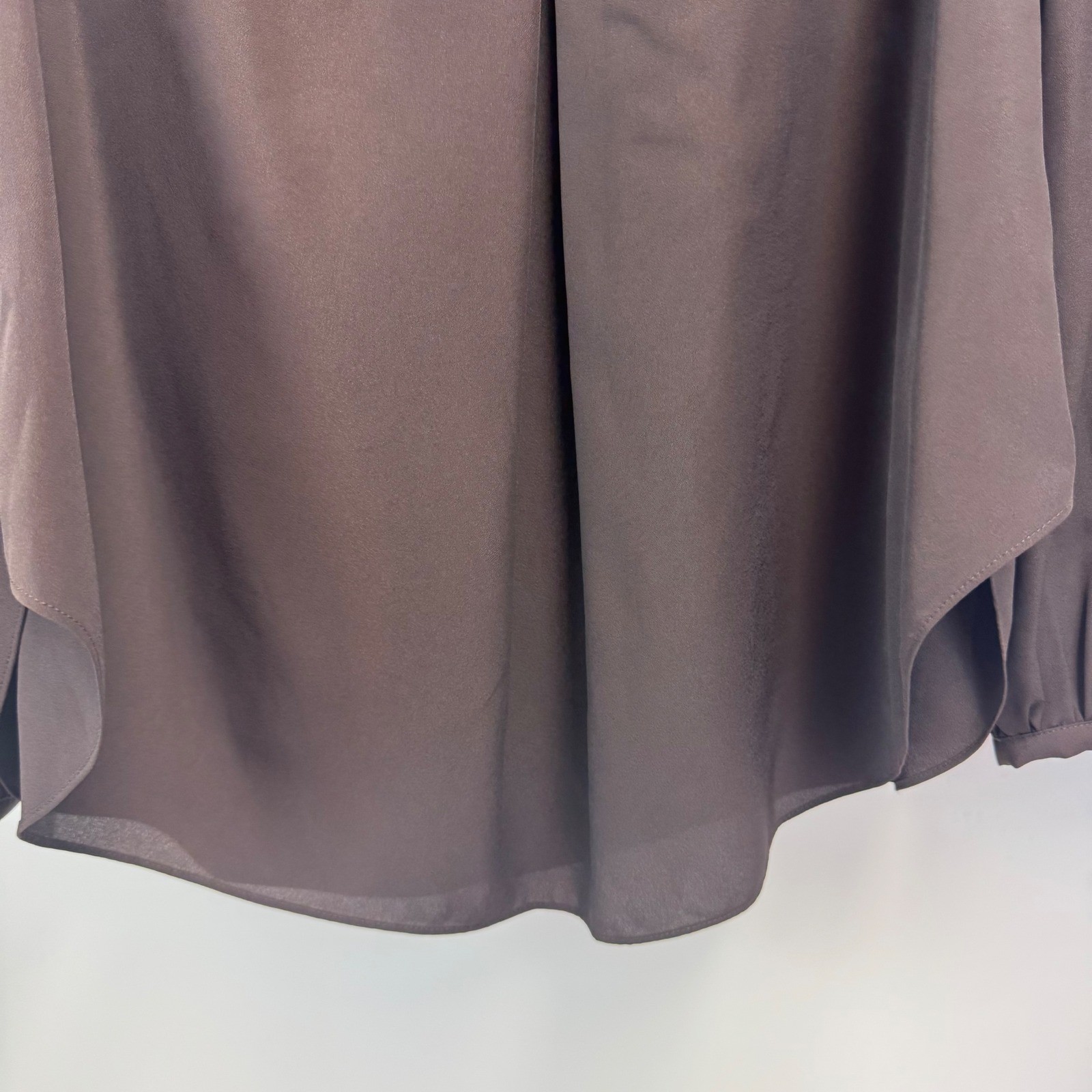 Michael Michael Kors Womens Chocolate Brown Shawl Collar Blouse 1X NWT
