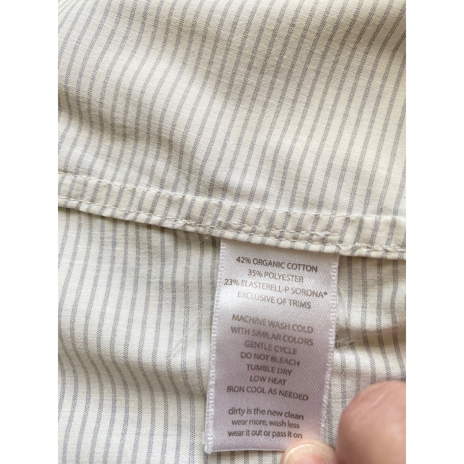 Toad&Co Sleeveless Button Up Women Large White Striped Excellent Organic Cotton