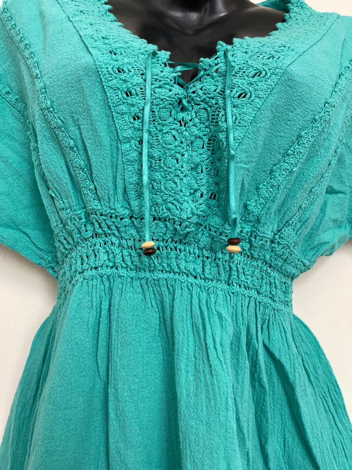 Peru BOHO GYPSY PEASANT BLOUSE HIPPIE Beach Peruvian TOP PTB