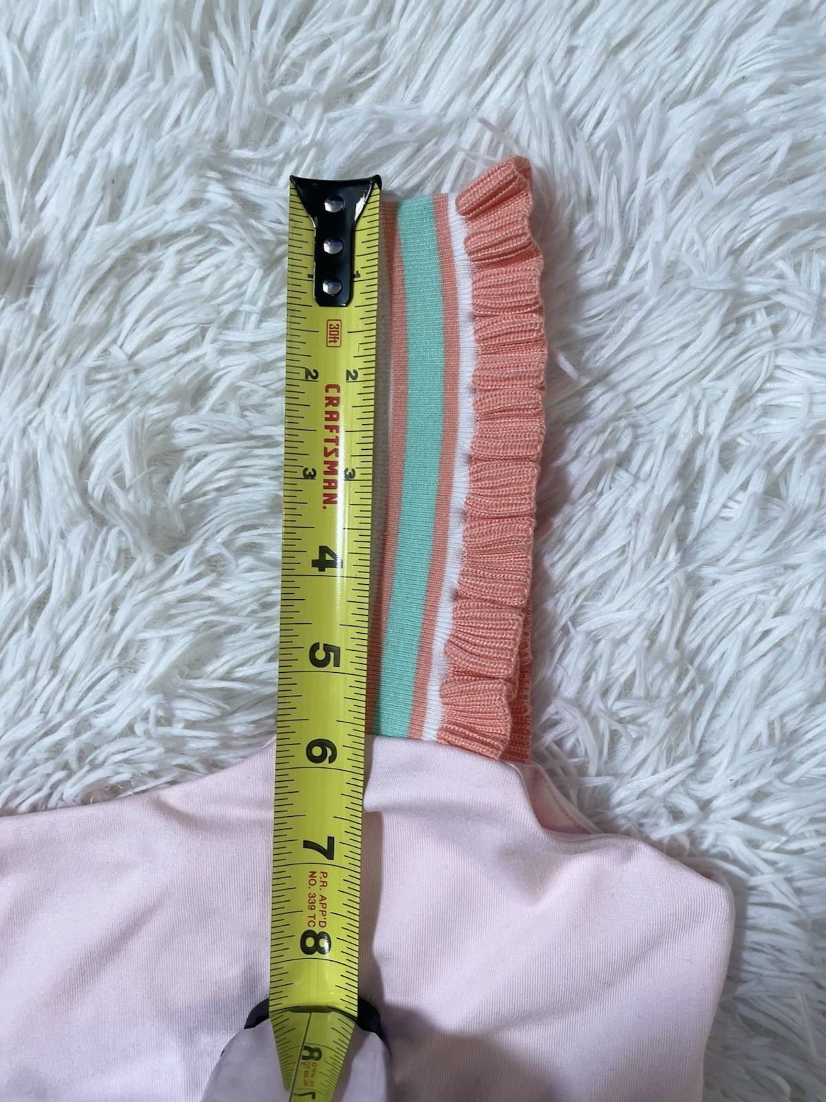 Retro Sporty Pastel Candycore 70s Active Coquette Fem Pink Crop Top Sports Bra M