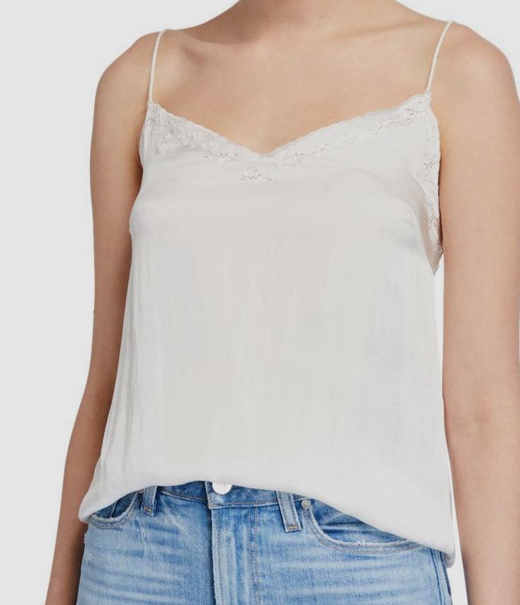 Cosabella Women’s Beige Cicely Embroidered Scallop Trim Camisole Size XS