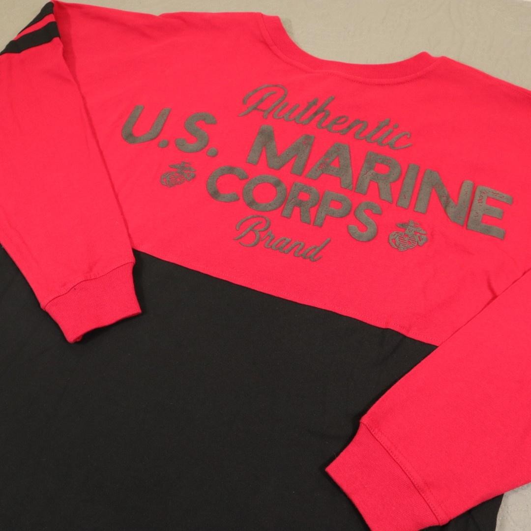 Marine Corps Spirit Jersey Boxercraft Shirt Womens Medium Red Black US New
