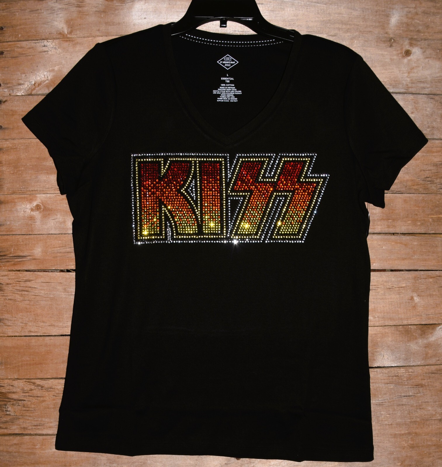 Kiss rhinestone bling shirt or tank XS S M L XL XXL 1X 2X 3X 4X 5X