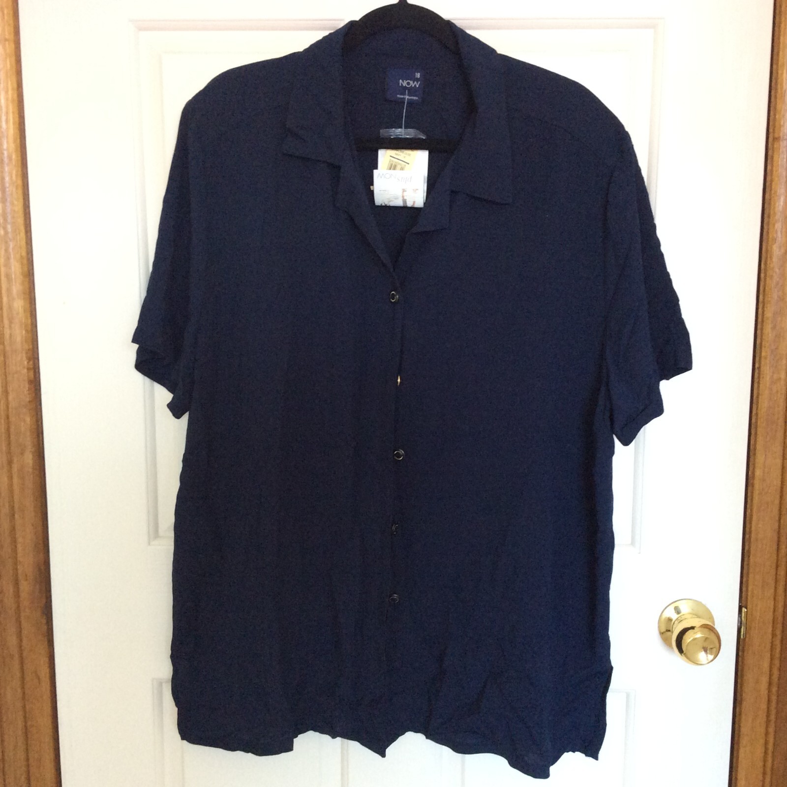 Women’s Short Sleeve Crinkle Blouse Top Size 18 Made in Australia