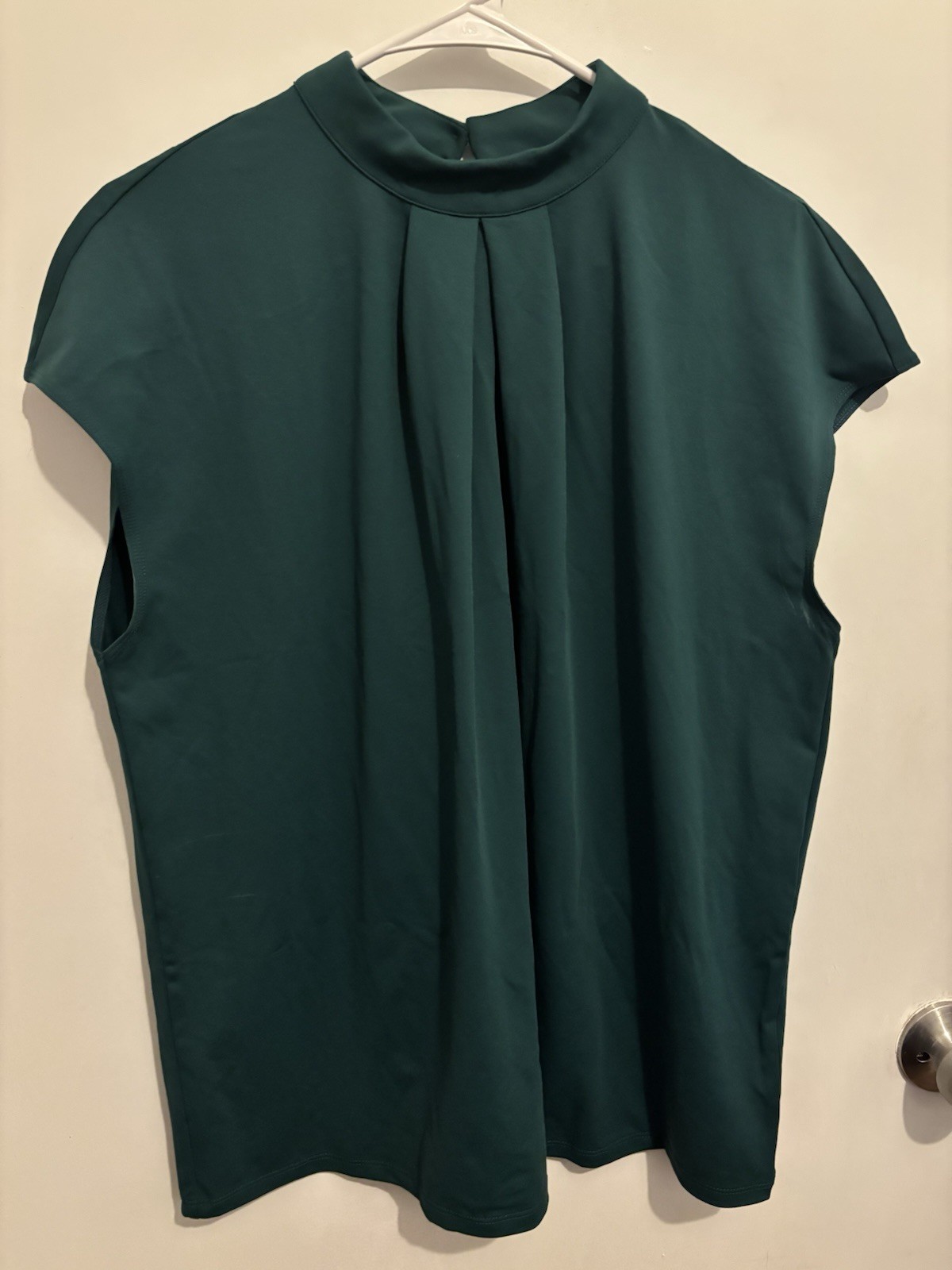 Women’s Green Halara Large Blouse Top Shirt Short Sleeve