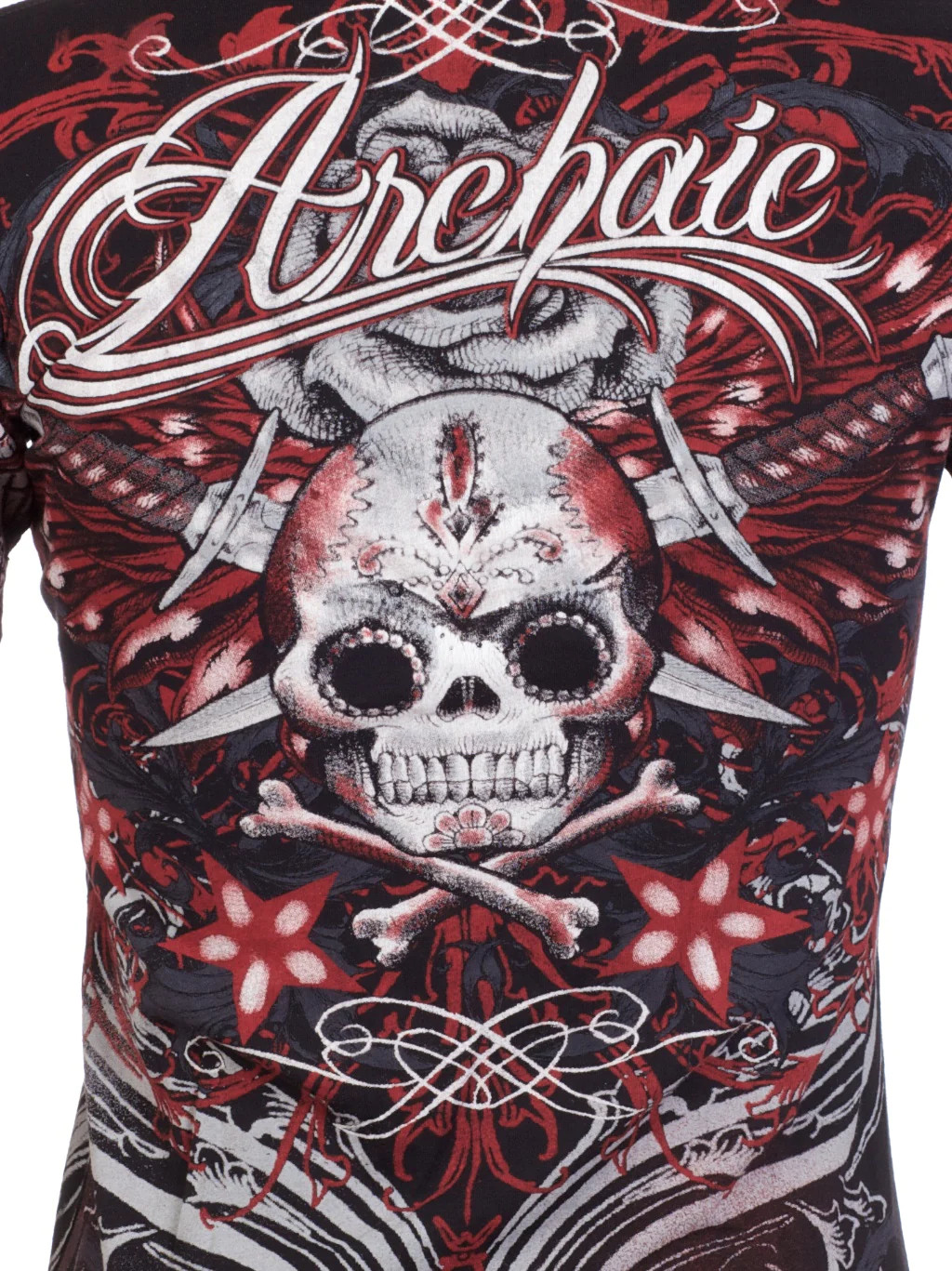Archaic by Affliction Women’s T-shirt Queen Lady Biker Tattoo