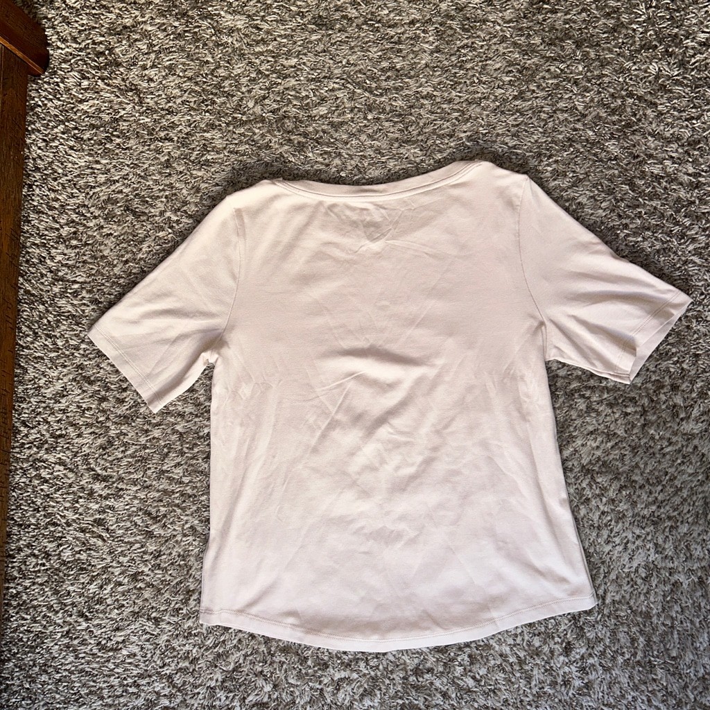 Women’s Cotton and Modal Jones & Co Short Sleeve Tee, Light Pink Size XL